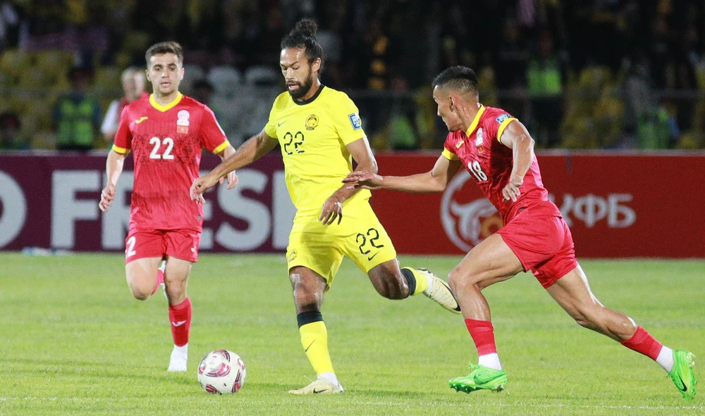 Malaysia chỉ kiếm được trận hòa trên sân nhà của Kyrgyzstan. ẢNH: FAM 