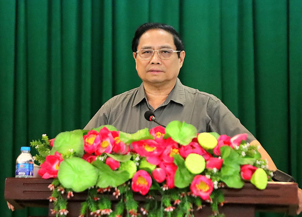 Thủ tướng Phạm Minh Chính phát biểu tại buổi tiếp xúc cử tri TP Cần Thơ