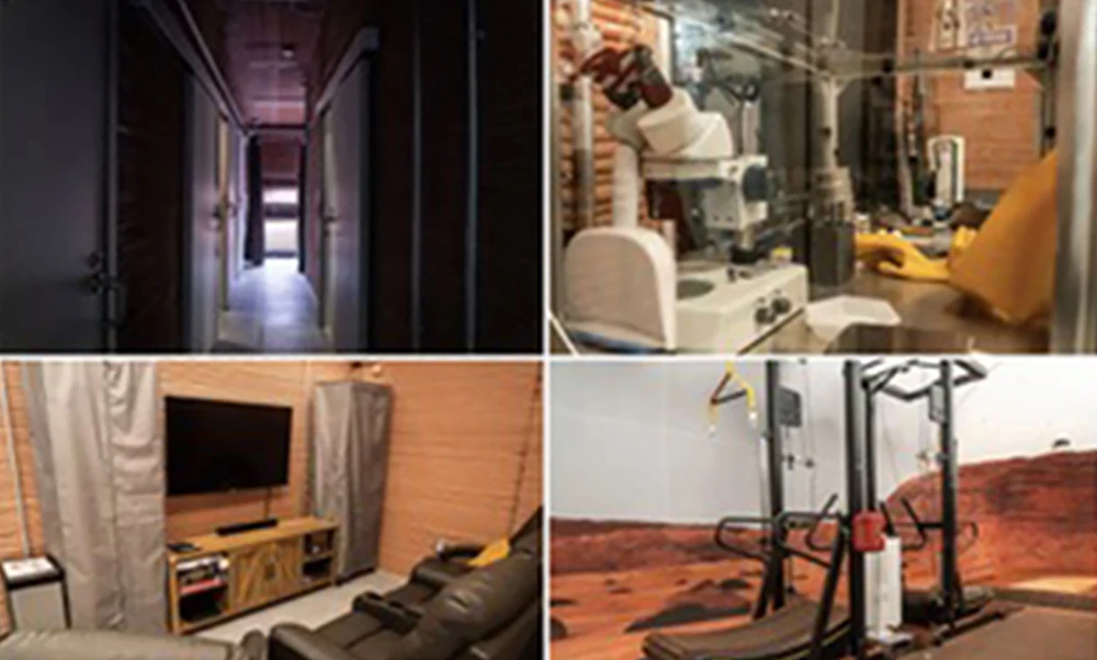 Ngôi nhà Mars Dune Alpha mà các tình nguyện viên sẽ sống, mô phỏng môi trường sao Hỏa. Ảnh: REUTERS