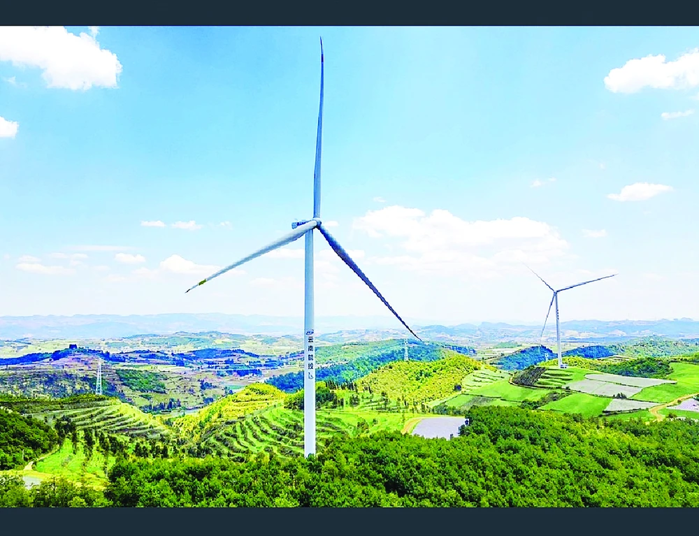Cánh đồng điện gió ở tỉnh Vân Nam, Trung Quốc 