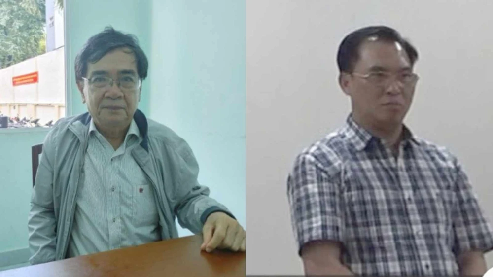 Ông Huỳnh Thế Năng (trái) và ông Đinh Trường Chinh