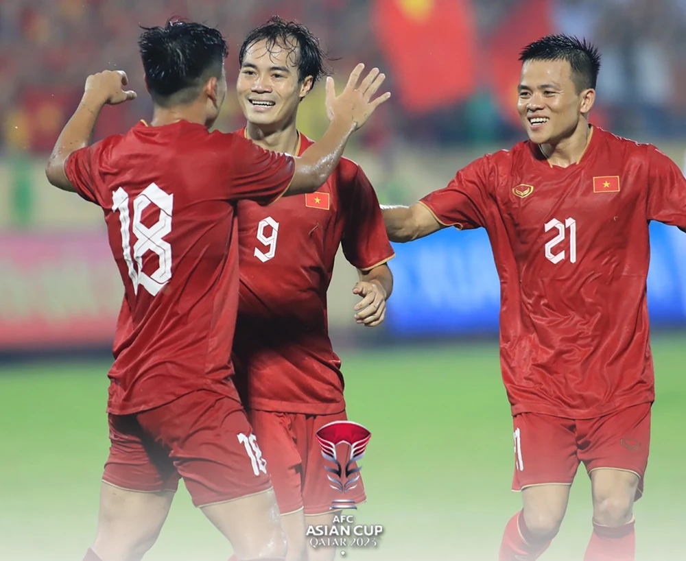 Đội tuyển bóng đá Việt Nam hoàn tất giai đoạn chạy đà để bước vào tranh tài tại Asian Cup 2023. Ảnh: THANH QUỐC