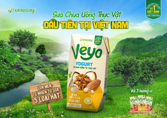 Sản phẩm sữa chua uống 100% từ thực vật VEYO được Vinasoy ra mắt vào năm 2022