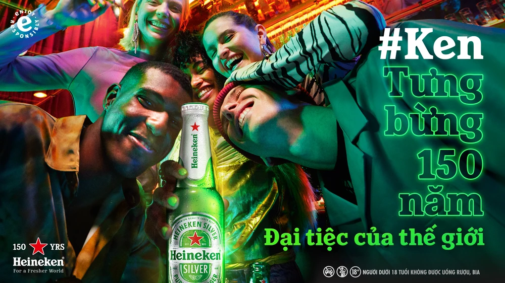 Kỷ niệm 150 năm thành lập, bia Heineken sản xuất hoàn toàn bằng năng lượng tái tạo
