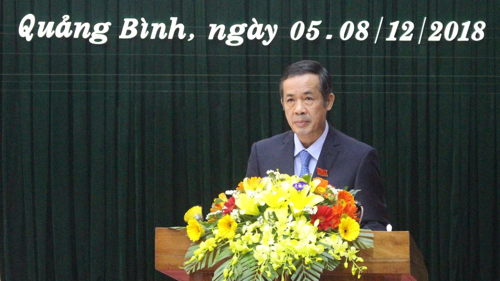 Ông Trần Công Thuật trúng cử Chủ tịch UBND tỉnh Quảng Bình phát biểu nhận nhiệm vụ trước HĐND tỉnh Quảng Bình