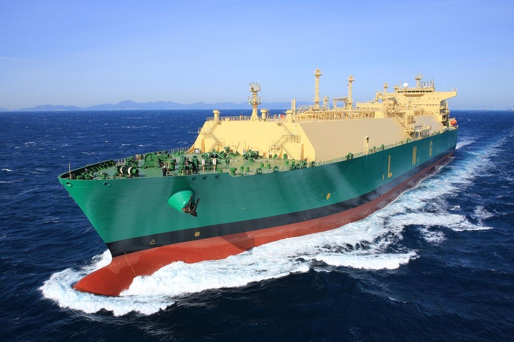 韓國船企三星重工業2022年6月22日表示，公司接獲卡塔爾客戶12艘液化天然氣（LNG）運輸船訂單，訂單總金額為3.9萬億韓元。圖為三星重工業建造的LNG船。 韓聯社/三星重工業供圖