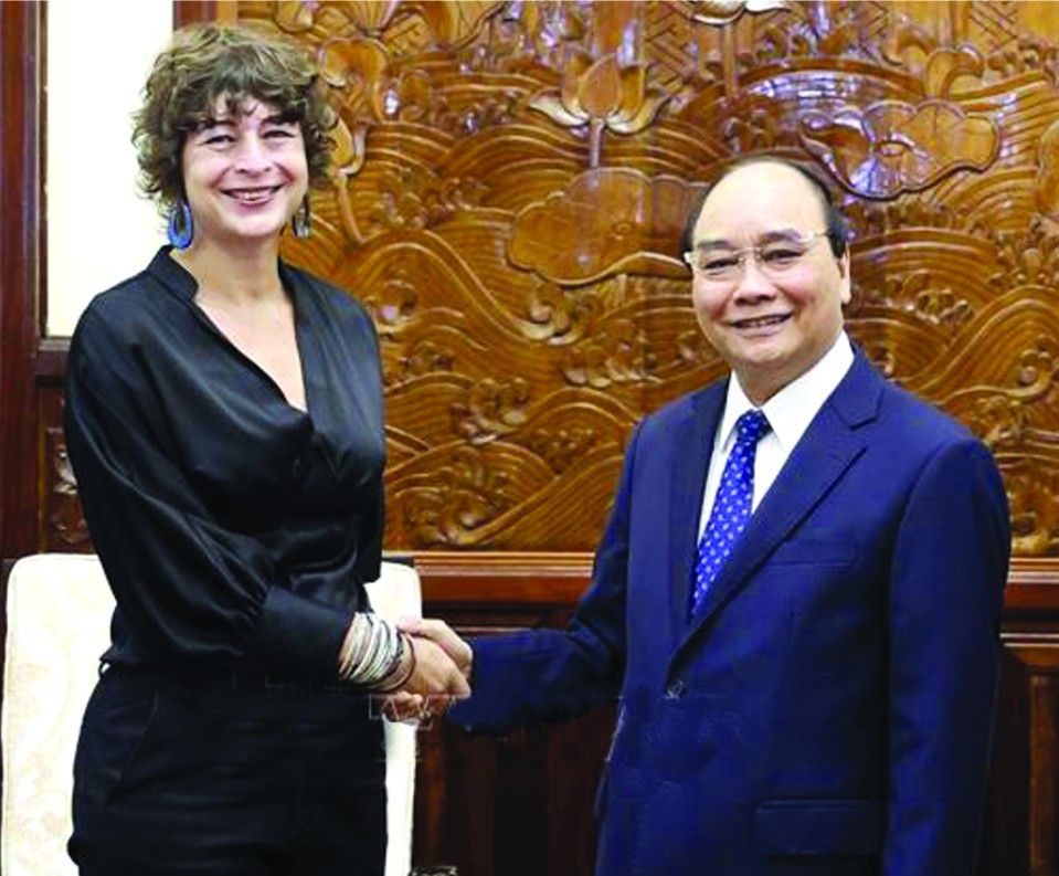 國家主席阮春福昨接見荷蘭駐越南大使埃爾 斯貝絲‧阿克曼。