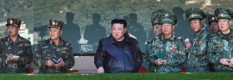 金正恩视察特战部队训练基地，并发表讲话。(路透社)