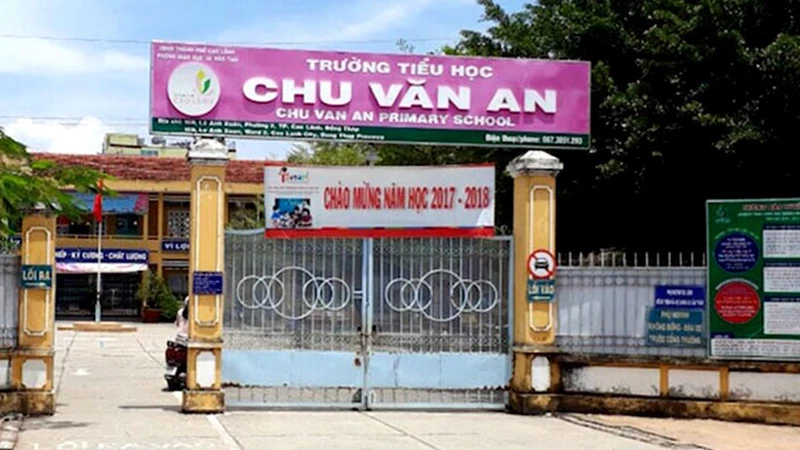 Trường Tiểu học Chu Văn An, TP Cao Lãnh, Đồng Tháp. Ảnh: TRÍ VĂN