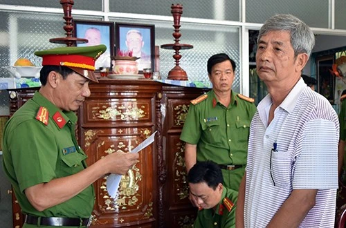 Ông Diệp Văn Sơn, nguyên Giám đốc Sở KH-CN tỉnh Trà Vinh bị bắt. Ảnh: Công an cung cấp