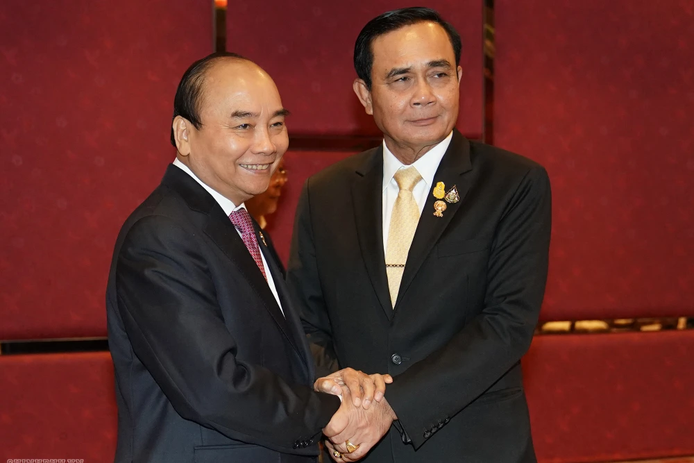 Chủ tịch nước Nguyễn Xuân Phúc và Thủ tướng Vương quốc Thái Lan Prayut Chanocha