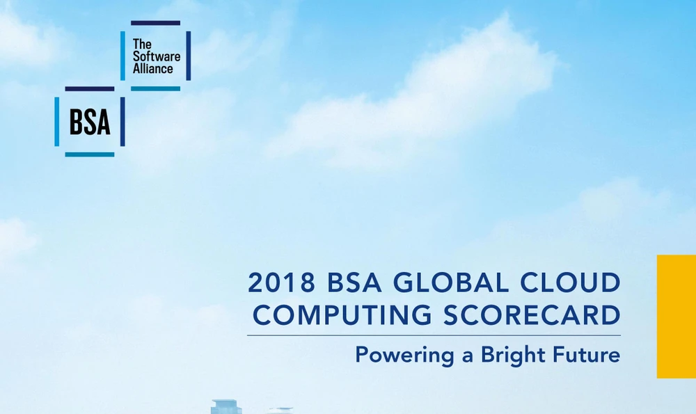 Thẻ điểm Điện toán đám mây Toàn cầu BSA 2018, hướng đến xếp hạng mức độ sẵn sàng của các quốc gia trong việc chấp nhận và phát triển các dịch vụ điện toán đám mây 
