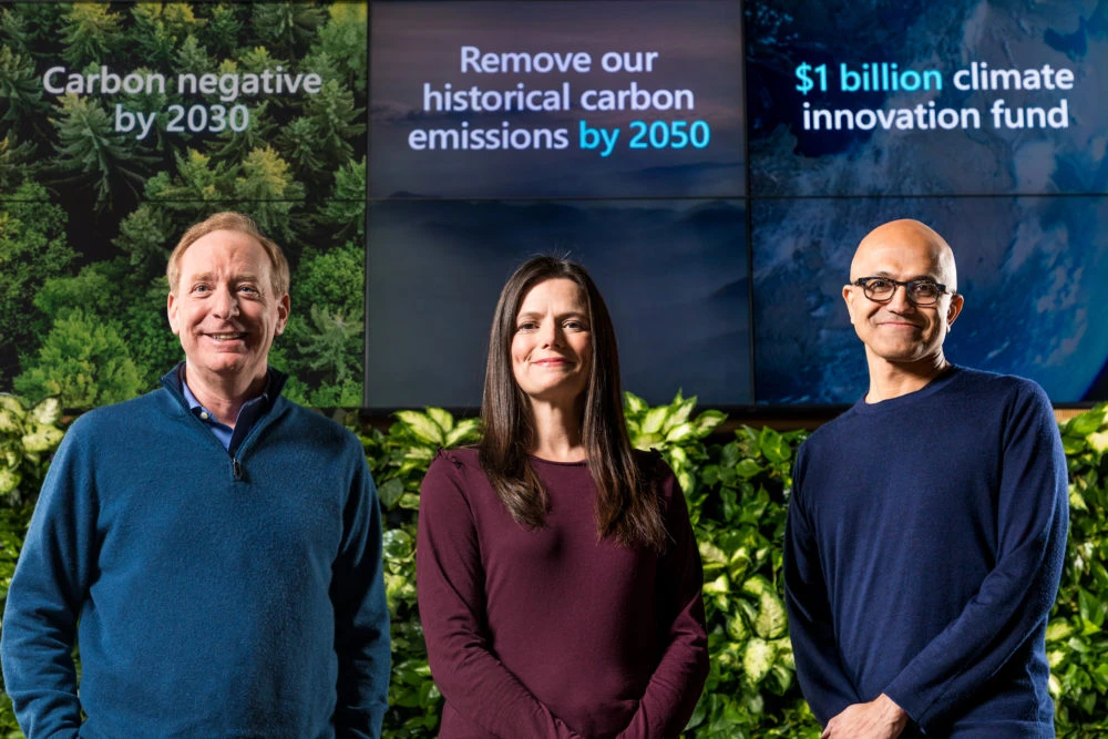 Microsoft mong muốn sẽ bù lại được lượng carbon mà tập đoàn đã thải ra trực tiếp 