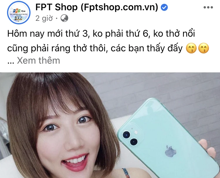 FPT Shop xuất hiện ấn tượng trên mạng xã hội