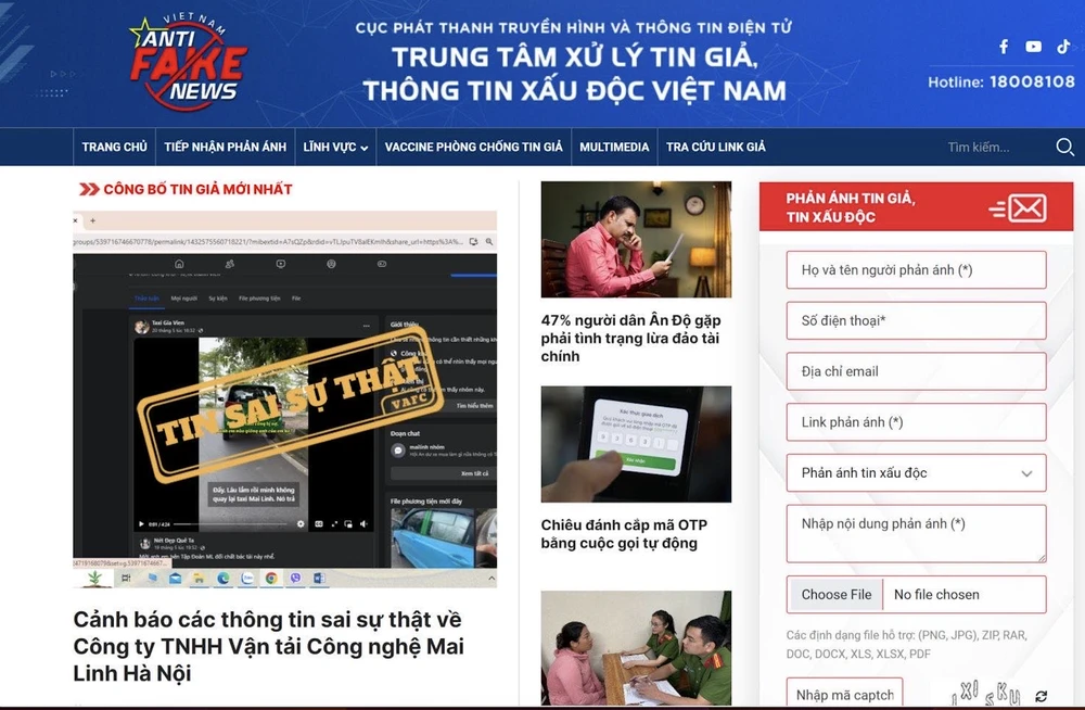 Trang thông tin tingia.gov.vn vừa được nâng cấp
