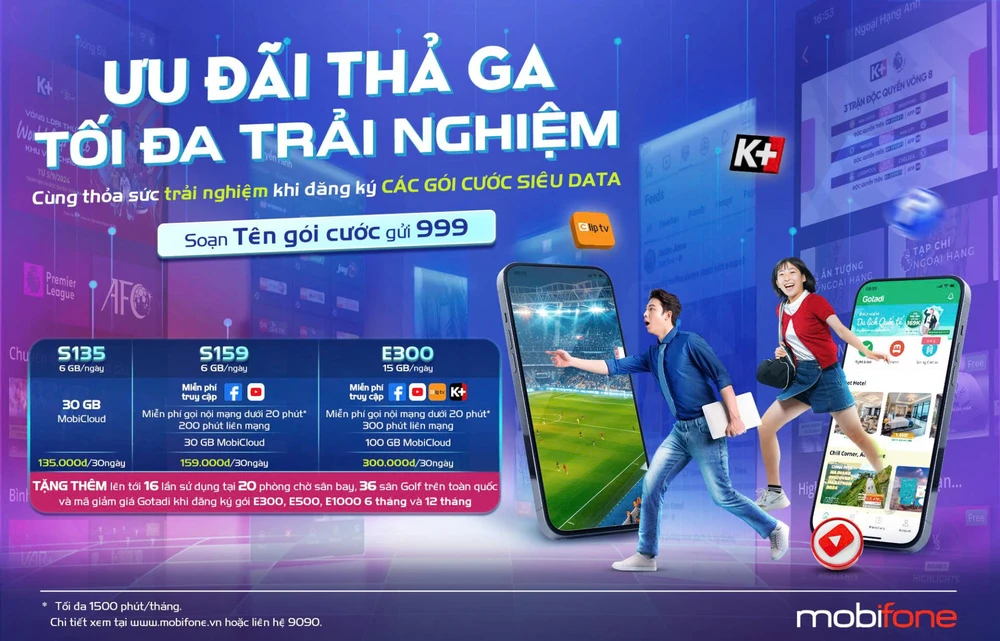 MobiFone mang đến đại tiệc siêu ưu đãi cho các gói cước data.