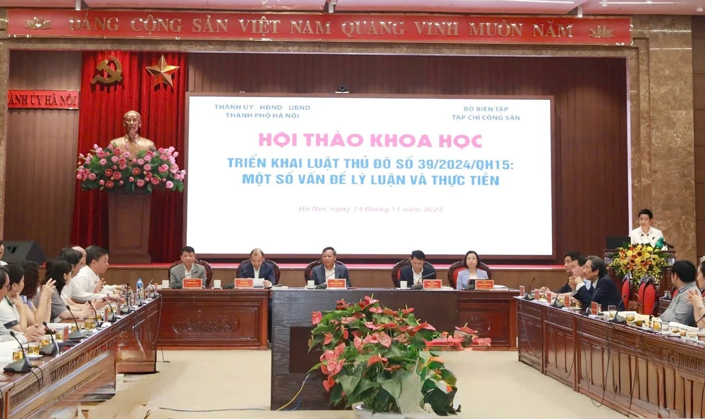 Hội thảo khoa học “Triển khai luật Thủ đô số 39/2024/QH15: Một số vấn đề lý luận và thực tiễn”.