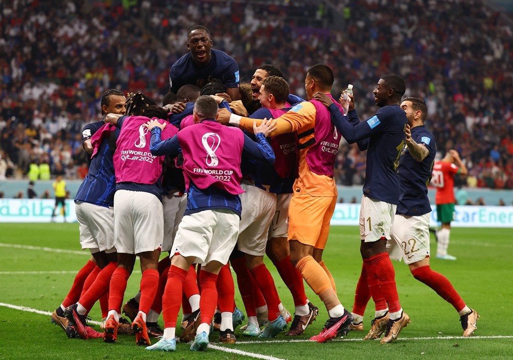 法國球員慶祝進球（圖源：互聯網） 