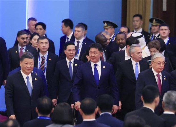 国家主席武文赏出席第三届“一带一路”国际合作高峰论坛开幕式。