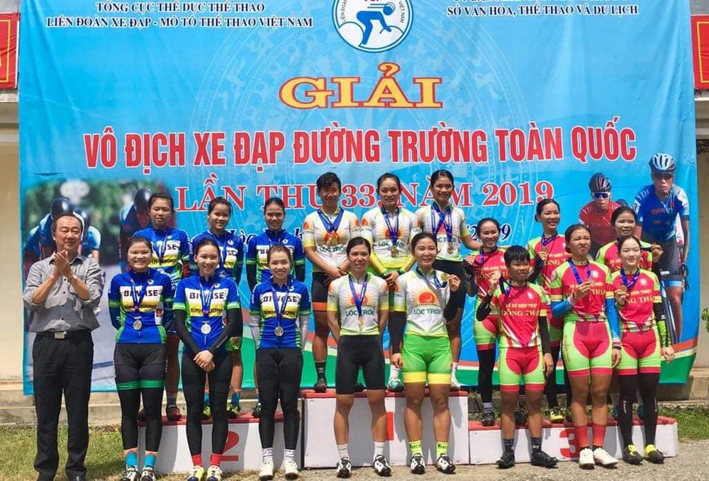 Xe đạp nữ An Giang tỏ ra quá mạnh ở giải VĐQG.