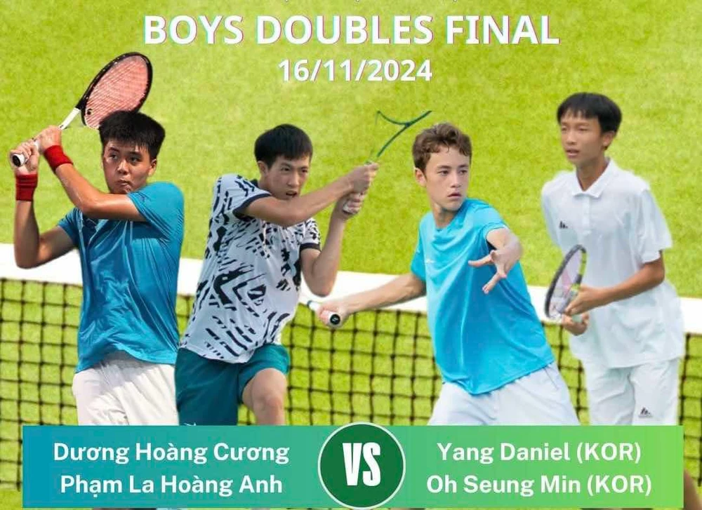 Hoàng Anh/Hoàng Cương lội ngược dòng vô địch Giải quần vợt quốc tế ITF U18-J30 năm 2024