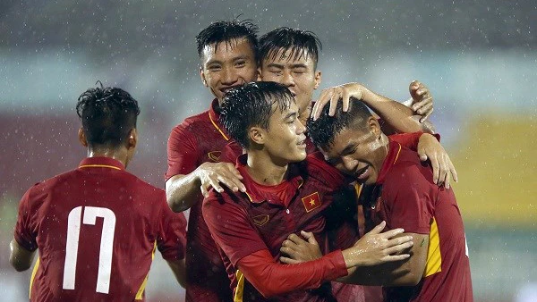 Niềm vui của các cầu thủ Việt Nam