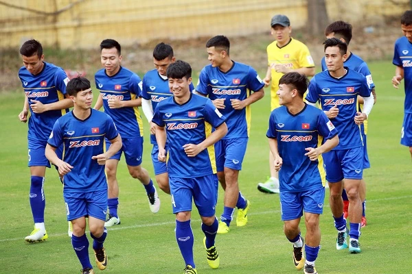 Đội tuyển Việt Nam với nhiều nét mới ở trận gặp Jordan tới đây. Ảnh: MINH HOÀNG