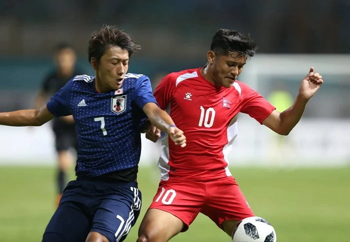 Nhật Bản giành chiến thắng khít khao trước Nepal. Ảnh: DŨNG PHƯƠNG