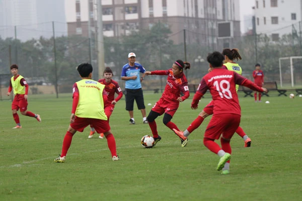 Đội tuyển nữ Việt Nam đã hoàn tất 4 trận tập huấn trước khi sang Nhật Bản. Ảnh: Đoàn Nhật