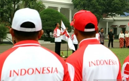Lễ xuất quân của Đoàn thể thao Indonesia