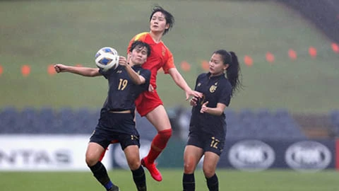 Đội nữ Thái Lan thua tan nát trước Trung Quốc với tỷ số 1-6