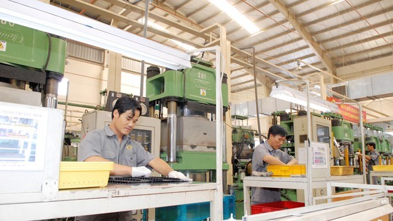 Producing rubber for export at Thong Nhat Rubber Joint Stock Company. (Photo: SGGP)