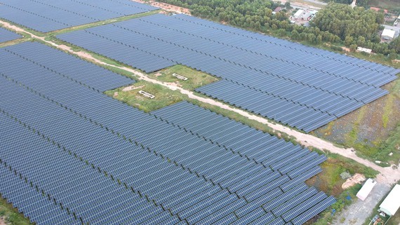 Solar power in Duc Hoa District in Long An Province. (Photo: SGGP)