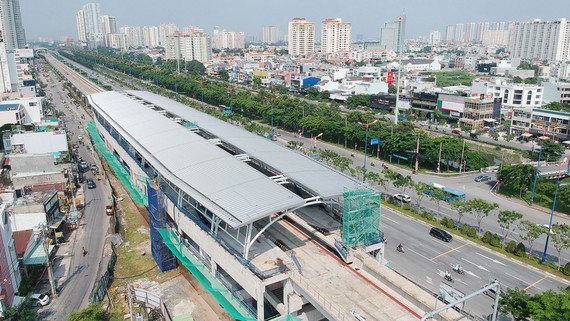 The station of the Ben Thanh - Suoi Tien Metro Line. (Photo: SGGP)