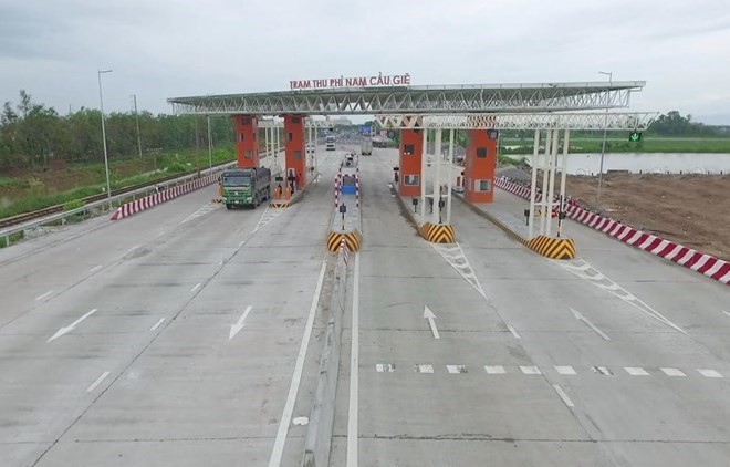 Nam Cau Gie toll collection area as part of the No 1 national highway BOT project (Photo: FECON)