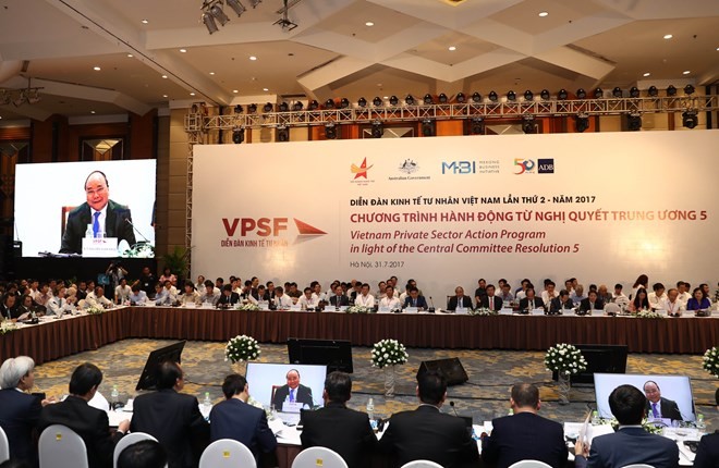 At the second Vietnam Private Sector Forum (Photo: VNA)
