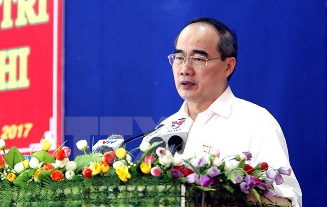 Secretary of the municipal Party Committee Nguyen Thien Nhan (Photo: VNA)