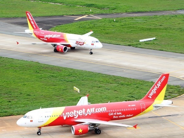 Vietjet Aviation Joint Stock Company came 12th on the Vietnamese edition of Forbes Magazine’s top 50 listed Vietnamese companies in 2​017.(Photo: Vietjet Air)