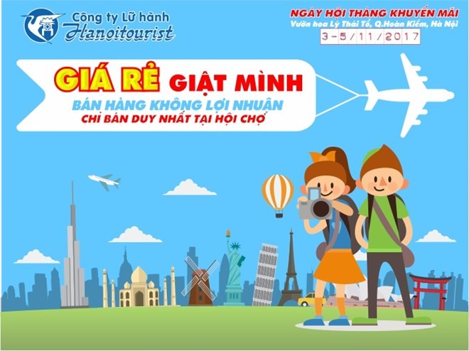 Special offers are being given by airlines and tour operators to visitors to a tourism promotion festival which is underway in Hanoi on November 3-5 to boost tourism until the year end (Photo: hanoitourist.vn)