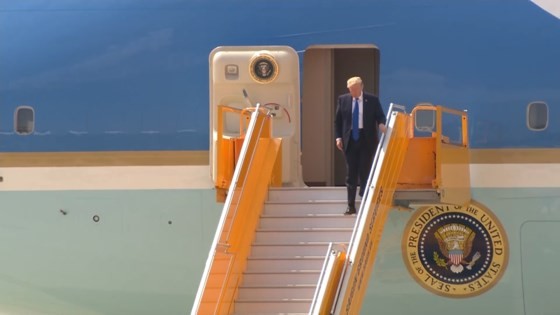 US President Donald Trump arrives in Da Nang