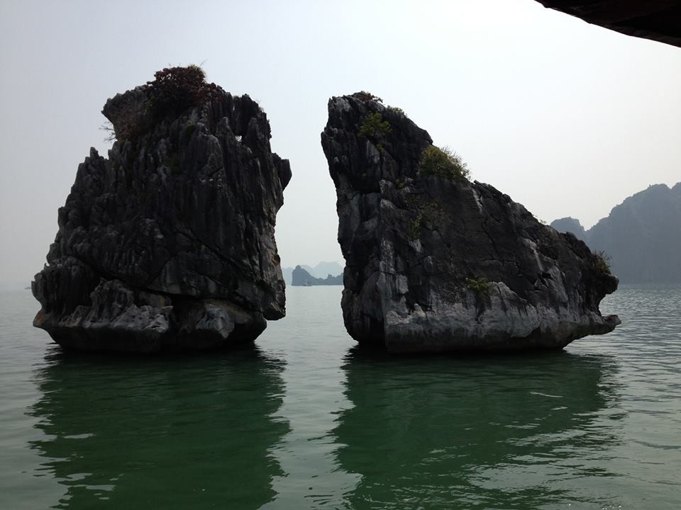 Trong Mai Islet (Fighting Cock Rocks) in the Ha Long Bay UNESCO World Heritage Site in Vietnam (Photo: KK)