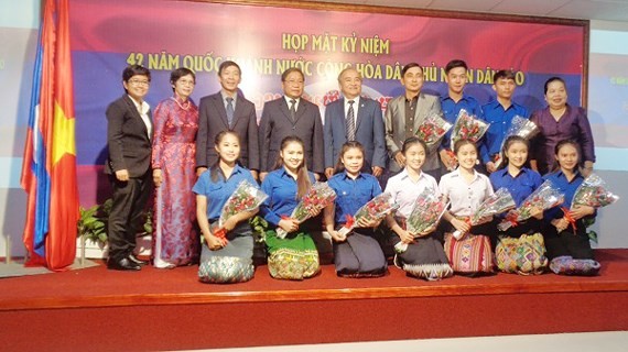 The ceremony marking the 42nd anniversary of Laos’ National Day is held in HCM City. (Photo: VOH)