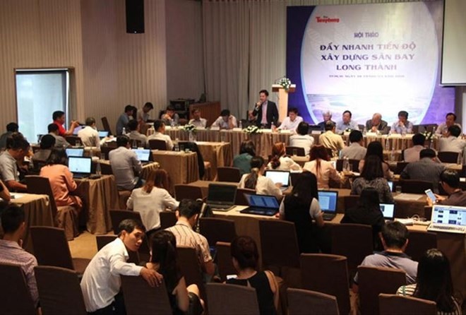 A seminar was held on March 28 to discuss ways to speed up the construction of the Long Thanh International Airport in Dong Nai. (Photo: www.tienphong.vn)