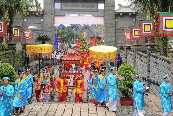 A ceremony commemorating the death anniversary of Hung Kings in Ho Chi Minh City in 2017 (Source: VNA)