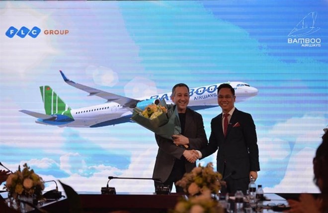FLC Group introduces its logo recognition for Bamboo Airways (Photo: FLC)