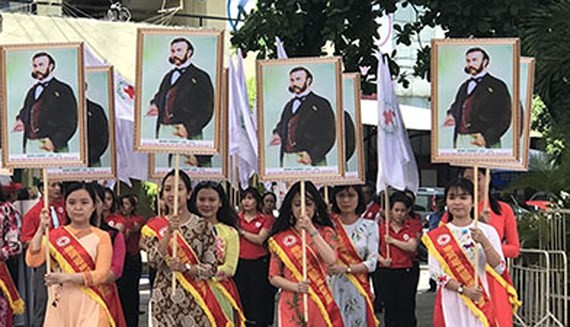 A march in the launching ceremony of the Humanitarian Month  (Photo: sggp)