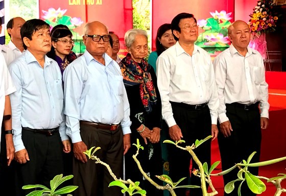 At the ceremony commemorating 70 years of 200 soldiers and unarmed Vietnamese civilians killed in Rach Gia-Hung Long. (Photo: sggp)