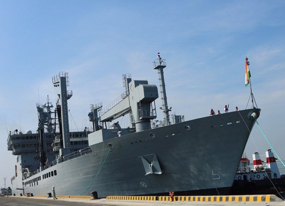 In Indian naval ship  (Photo: Sggp)