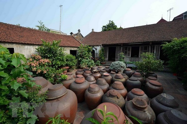 An yard in Duong Lam ancient village (Source: VNA)