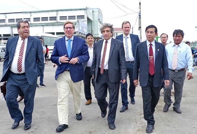 The EP delegation at Quy Nhon seaport (Source: cand)